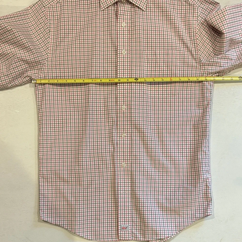 Vineyard Vines Pink and Green Plaid Shirt - Picture 3 of 5